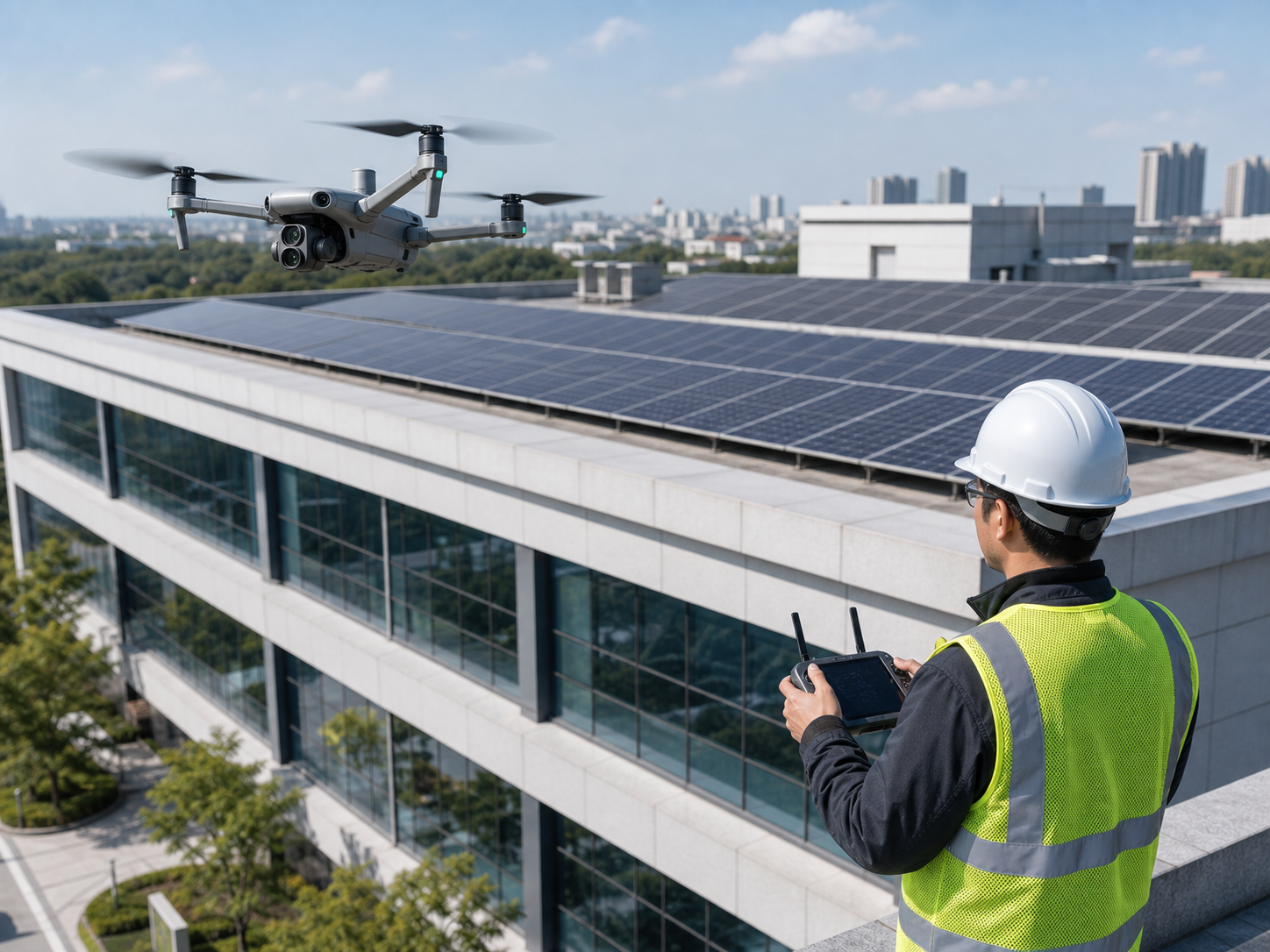 Solar Farm Thermal Inspection with enterprise drone