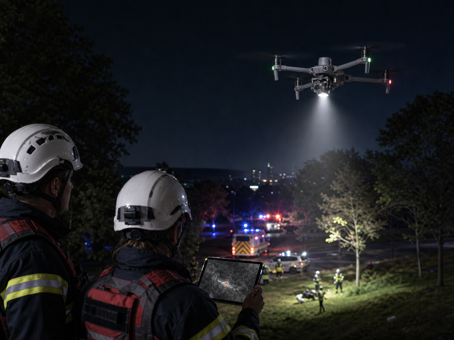 Thermal drone supporting public safety search and rescue