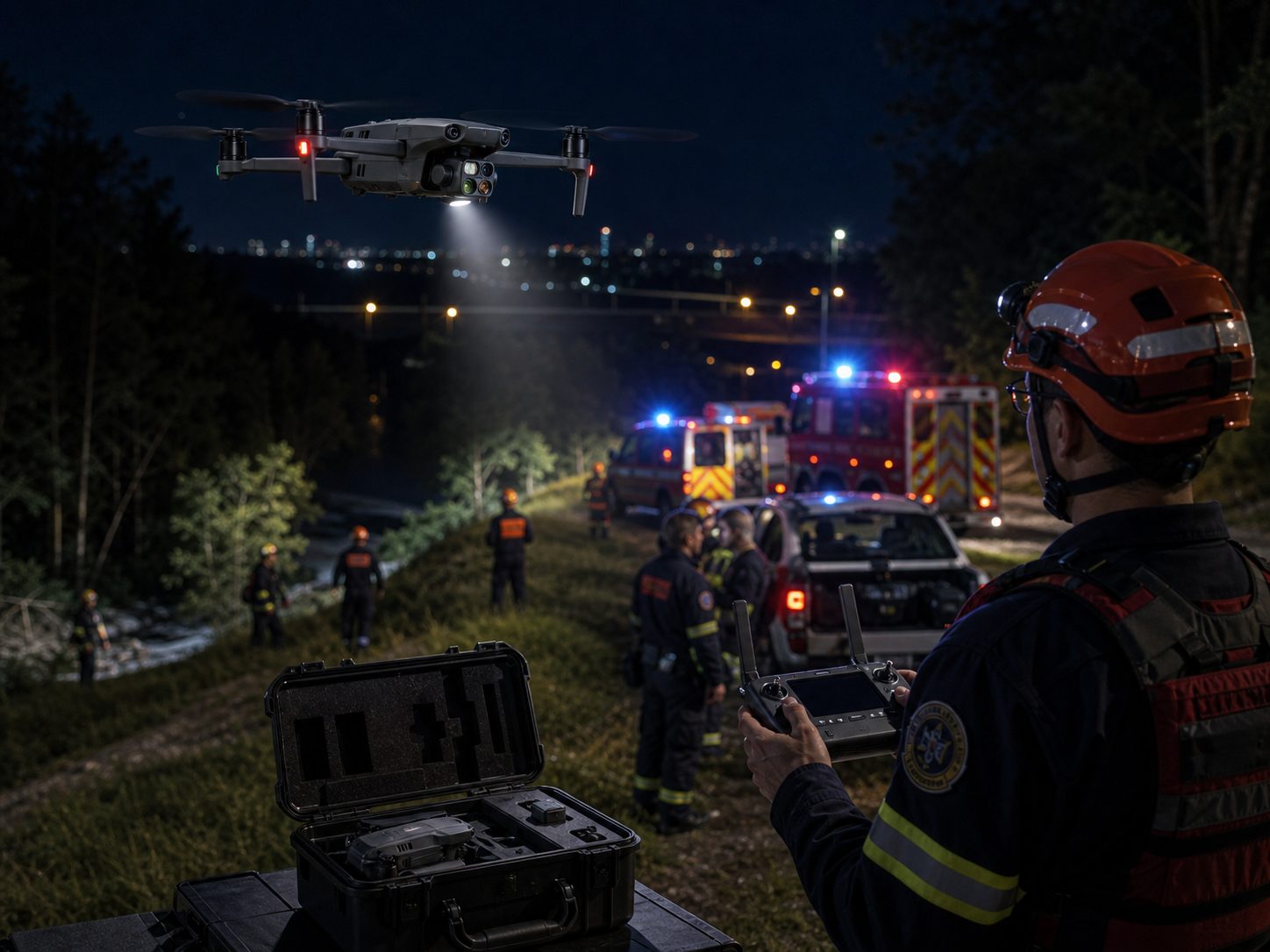 Portable thermal drone for rapid public safety response