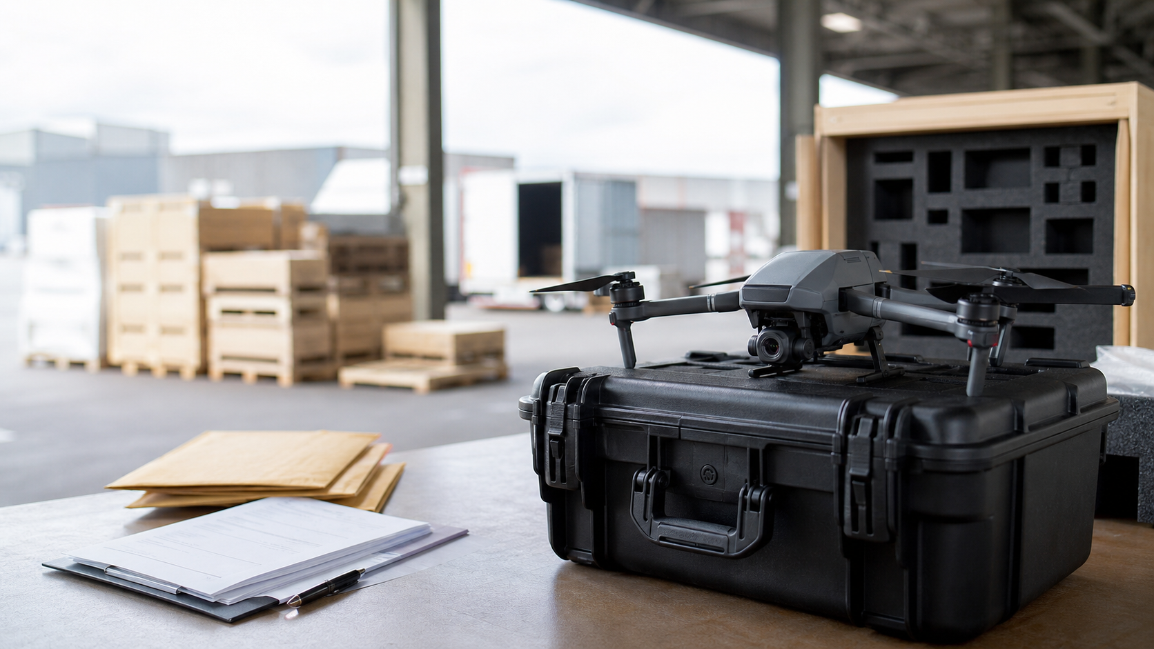 Enterprise drone procurement planning with secure case and logistics documentation